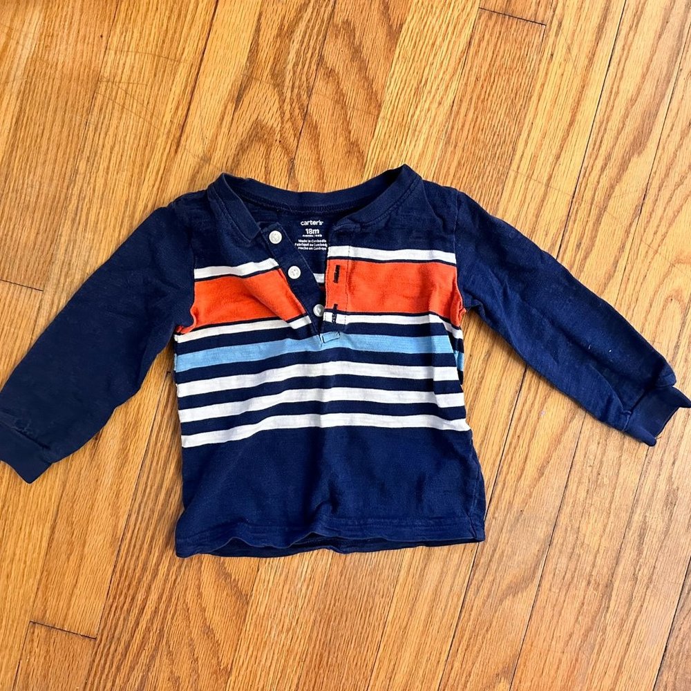 $6 Bundle/$8 single Carter's Boys 18 month long sleeved shirt